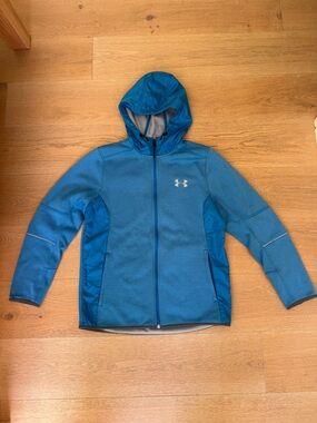 Under Armour Blue Fleece Zip Up Hoodie Jacket